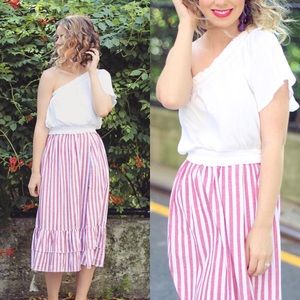 One Shoulder Crop Blouse